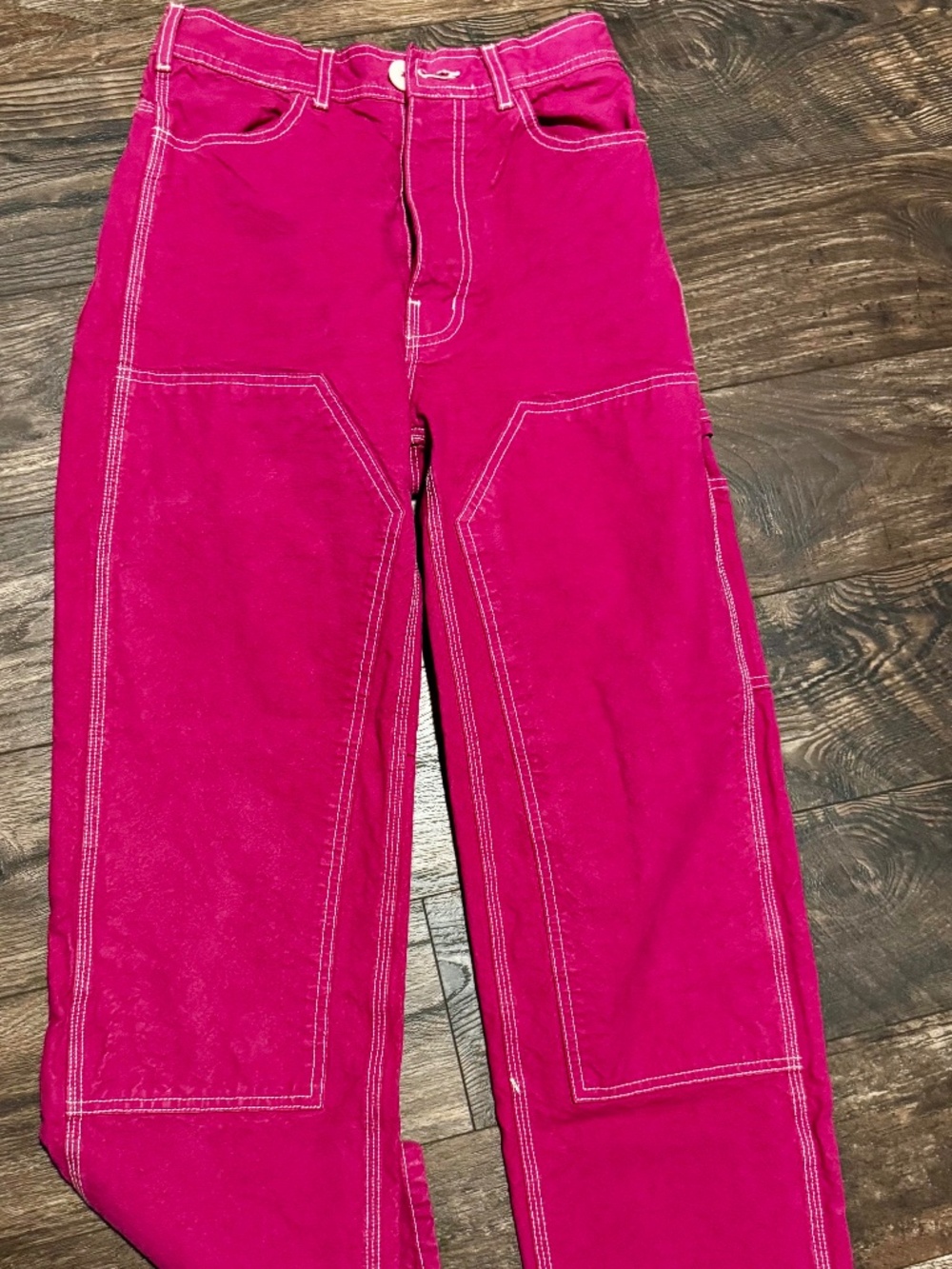 Jesse Kamm Handy Pants in Dragonfruit Pink Canvas – Size 4